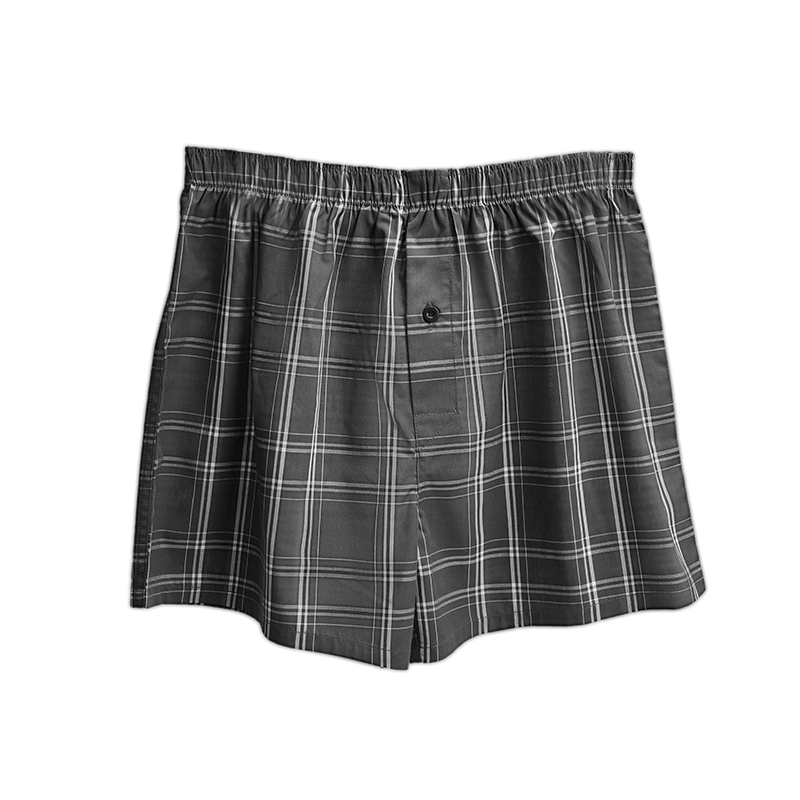 Woven Boxers, Bamboo Viscose Polyester Poplin Check Gingham